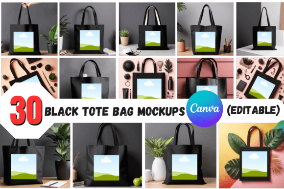 30 Black Tote Bag Mockups: Elevate Your Brand Identity