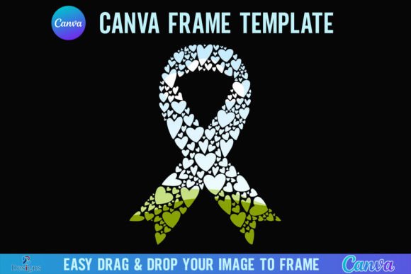 Cancer Awareness Ribbon Canva Heart Bow: A Frame for Purposeful Design