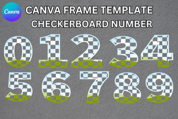 Checkered Number Canva Frame Template: Design Like a Pro