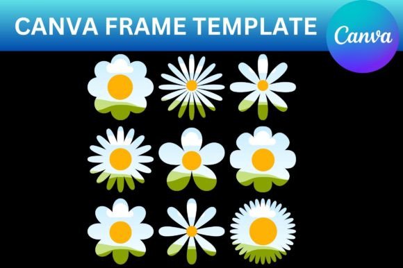 Daisies Canva Frame Template: Fresh Floral Design for Modern Projects