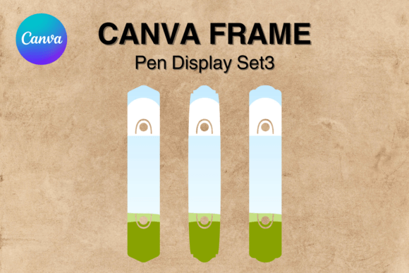 Elevate Your Crafts with the Pen Display Card Canva Frame Template_3