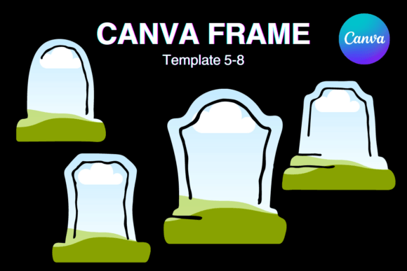 Gravestone Canva Frame: Halloween Photo Design