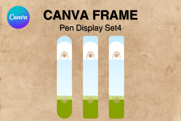 Pen Display Card Canva Frame Template_4: Elevate Your Product Presentation