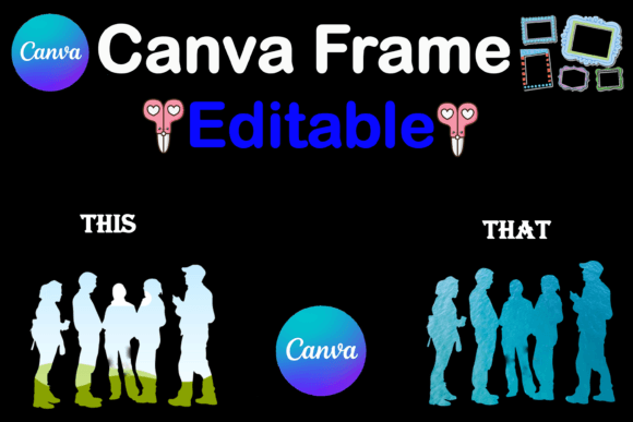 Peoples Chatting Canva Frame Template: Your Design Shortcut