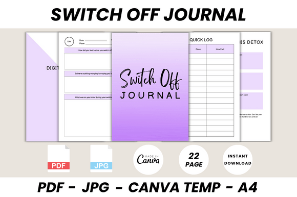 Reclaim Your Focus: The Switch Off Journal Canva Template