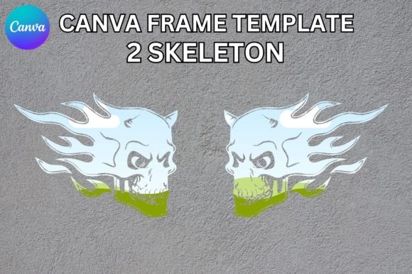Skull Canva Frame Template: Add an Edgy Vibe to Your Designs