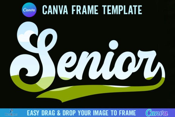Timeless Charm: Senior Canva Frame Template Retro for Digital Design