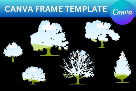 Transform Your Designs with a Trees Canva Frame Template