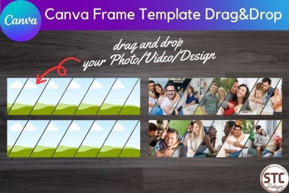 Trapezoid Photos Collage Canva Frames: A Dynamic Design Asset