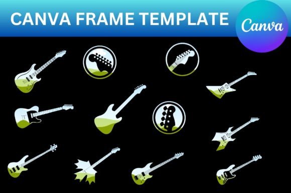 Unlock Creativity with the Guitar Canva Frame Template