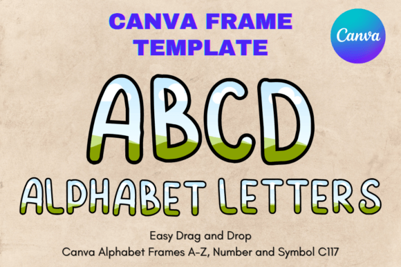 Unlock Custom Lettering with Canva Letters Frame Alphabet Template117